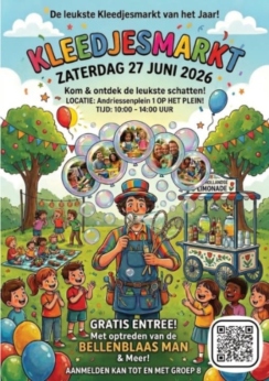 Kleedjesmarkt Andriessenplein 27 juni