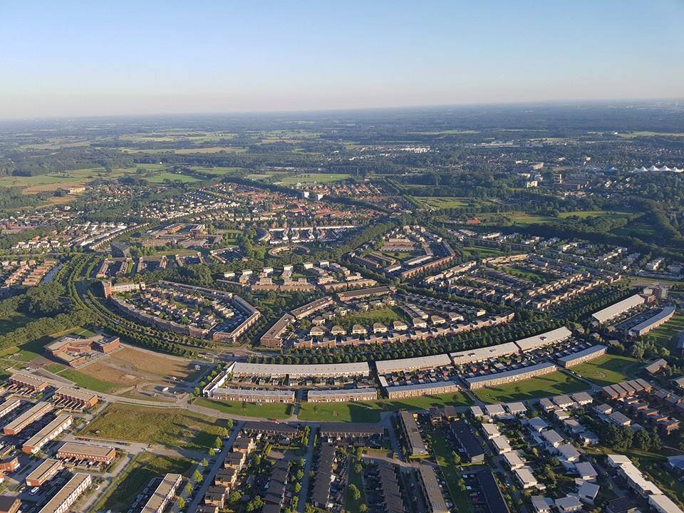 luchtfoto van de vijfhoek colmschate