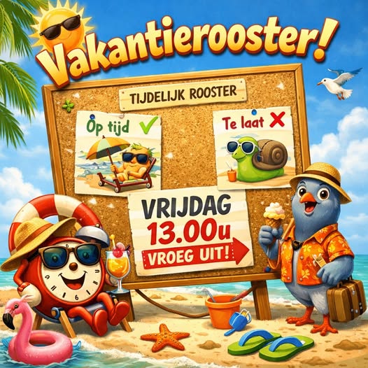 Zomerse openingstijden!